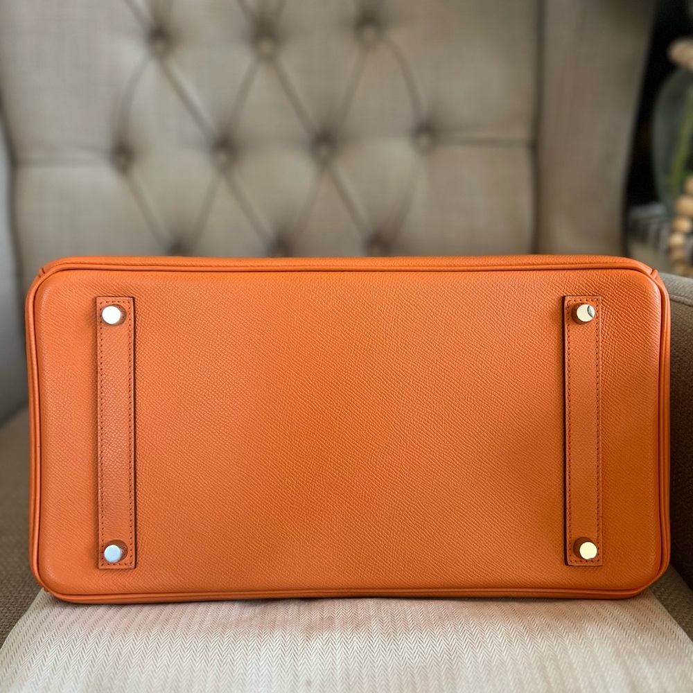 âSOLDâHermes Birkin 35 Mango on PHW
Epspm Leather Stamp P Square (2012) - Picture 13 of 16